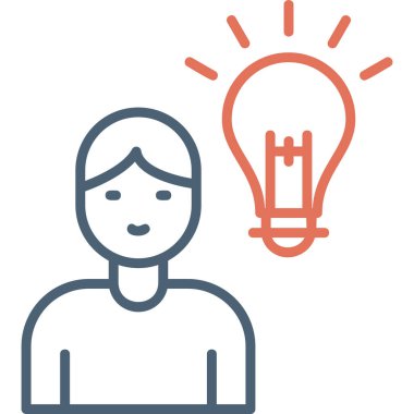 Fikir modern simgesi, vektör illüstrasyonu