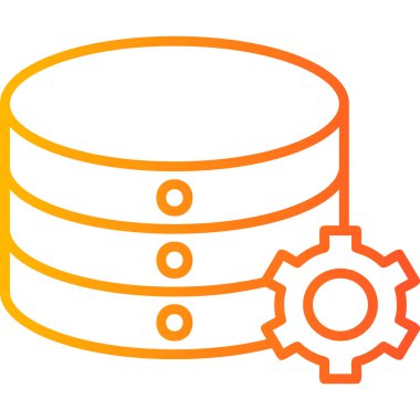 veritabanı. Web simgesi vektör illüstrasyonu