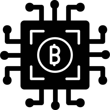 microprocessor icon, vector illustration simple design