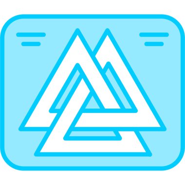 Bir manzara simgesinin vektör illüstrasyonu