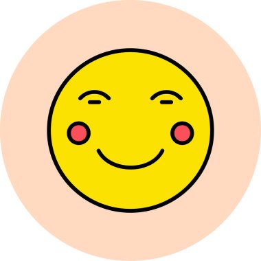 Yüz ifadeleri, vektör illüstrasyonu. Kızarma 