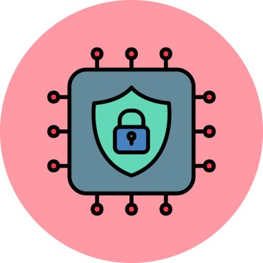 CPU icon, vector illustration simple design