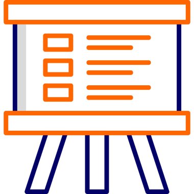 Üniversite Sunum vektörü illüstrasyon web simgesi