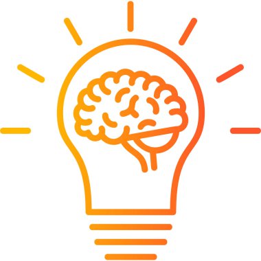 Fikir modern simgesi, vektör illüstrasyonu