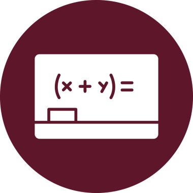 Matematik web simgesi basit illüstrasyon