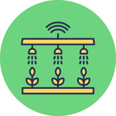 Akıllı çiftlik modern simgesi, vektör illüstrasyonu 