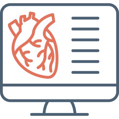 Heart Test Report icon modern vector illustration