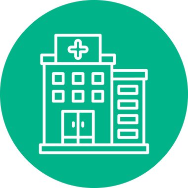 Hastane. Web simgesi basit tasarım