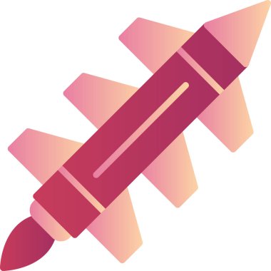Missile Rocket icon in flat style. vector illustration