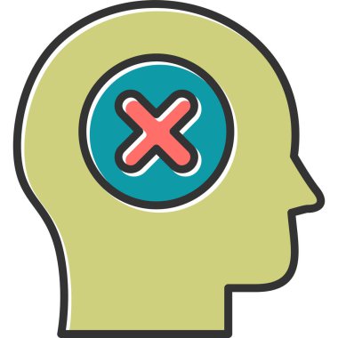 Güvensiz modern simge, vektör çizimi