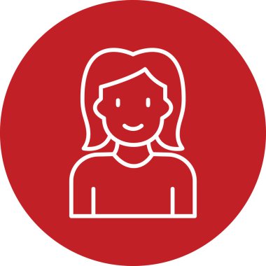 kadın web simgesi vektör illüstrasyonu