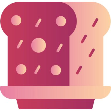 Ekmek düzlüğü simgesi, basit illüstrasyon