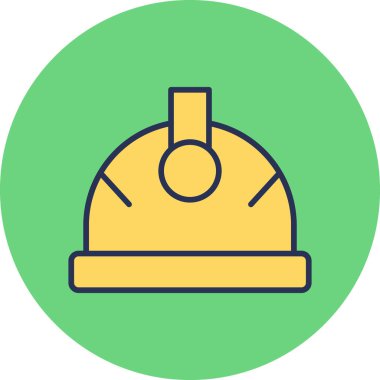 Mühendis miğferi, ağ simgesi basit tasarım