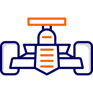 Yarış arabası modern simgesi, vektör illüstrasyonu