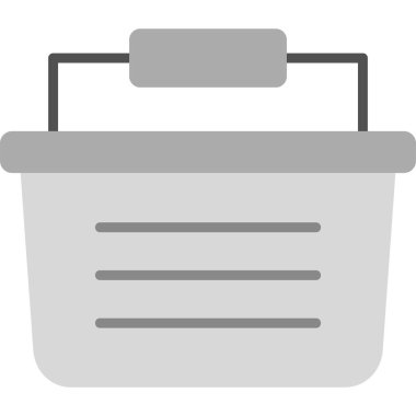 Alışveriş sepeti simgesi, vektör illüstrasyonu basit tasarım