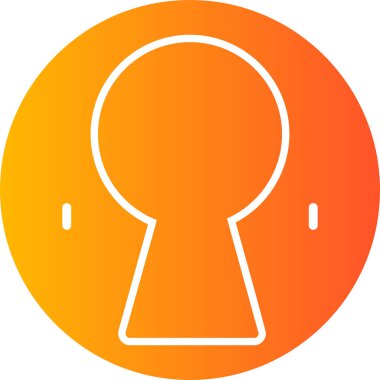 Anahtar deliği. Web simgesi vektör illüstrasyonu