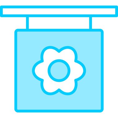 Çiçekçi modern simge, vektör illüstrasyonu