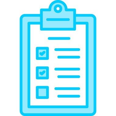 Kontrol listesi. Web simgesi basit illüstrasyon