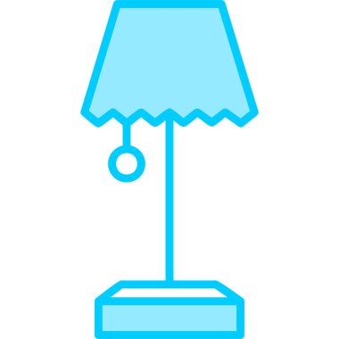 Tablo lambası simgesi, vektör illüstrasyonu basit tasarım