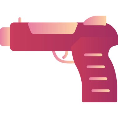 tabanca ikonu, web basit simgesi illüstrasyonu