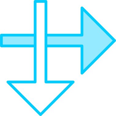 simple and minimalistic vector icon of the intersecting arrows