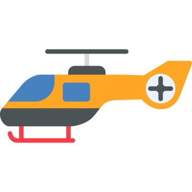 Helikopter. Web simgesi basit illüstrasyon