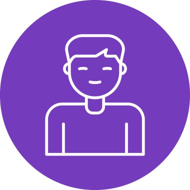 man head logo User, simple icon for web page 