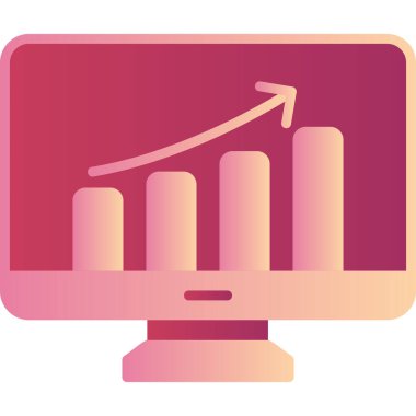 veri analiz grafiği. Basit web illüstrasyonu