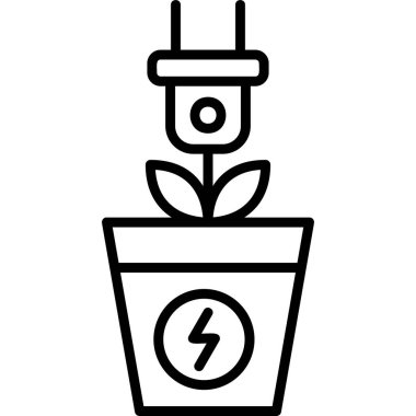 Bitki. Web simgesi basit illüstrasyon