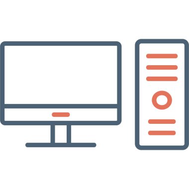 Bilgisayar. Web simgesi basit illüstrasyon