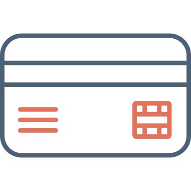 Kredi kartıyla. Web simgesi illüstrasyonu