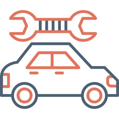 Araba bakımı modern simge, vektör illüstrasyonu