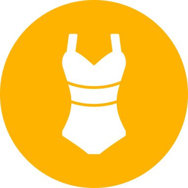 Kadın mayo web simgesi illüstrasyonu