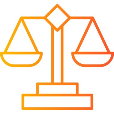 Denge kavramı. Ölçeklendirme web simgesi basit resimleme