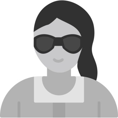 kadın web simgesi vektör illüstrasyonu