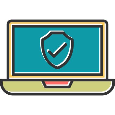 Bilgisayar. Web simgesi basit illüstrasyon