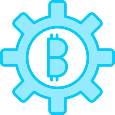 Bitcoin işareti. Basit bir çizim. Ayarlar