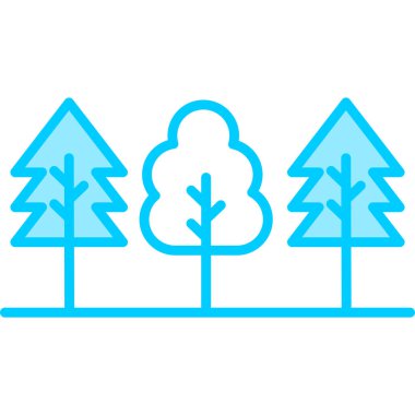 forest icon, web simple illustration