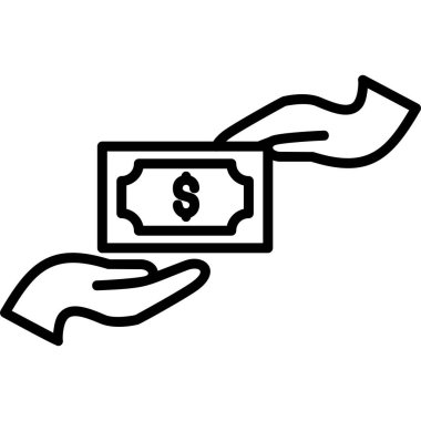 Rüşvet modern simge vektör illüstrasyonu