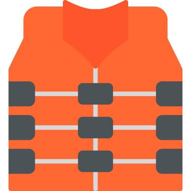 Renkli düz güvenlik yelek vektör simgesi