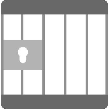 Askeri Hapishane Web ikonu vektör illüstrasyonu