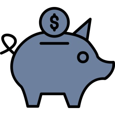 piggy bank. simple web design