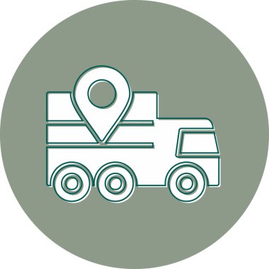 Mal varlığı takibi. Web simgesi basit illüstrasyon