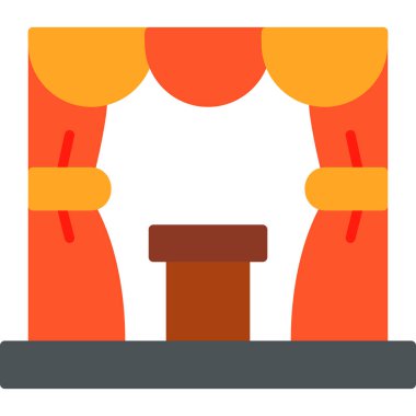 Sahne modern ikon vektör illüstrasyonu