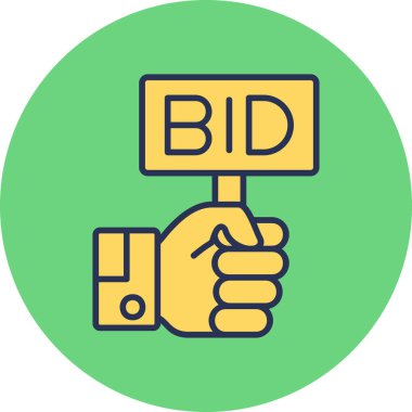 Teklif simgesi vektörü, düz tasarım sembolü 