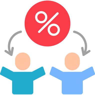 Komisyon modern simge vektör illüstrasyonu