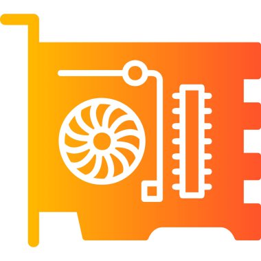 Bilgisayar Grafik Kart simgesinin basit bir gösterimi