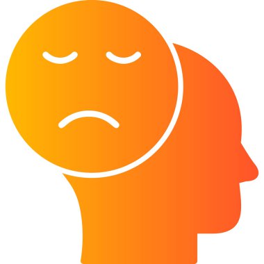 Üzüntü modern simge, vektör illüstrasyonu