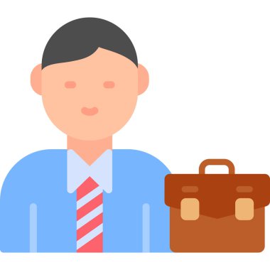 Çantası ve bavul vektör çizimi tasarımı olan iş adamı