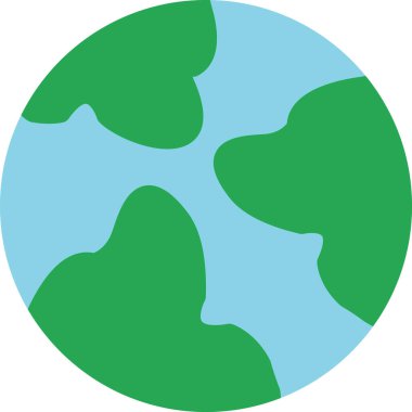 Yeşil gezegen simgesinin vektör çizimi